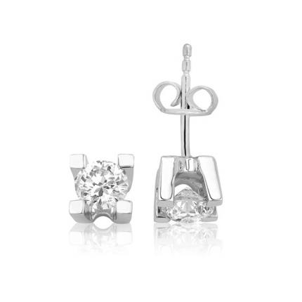 0.30 ct. Pırlanta Tektaş Küpe